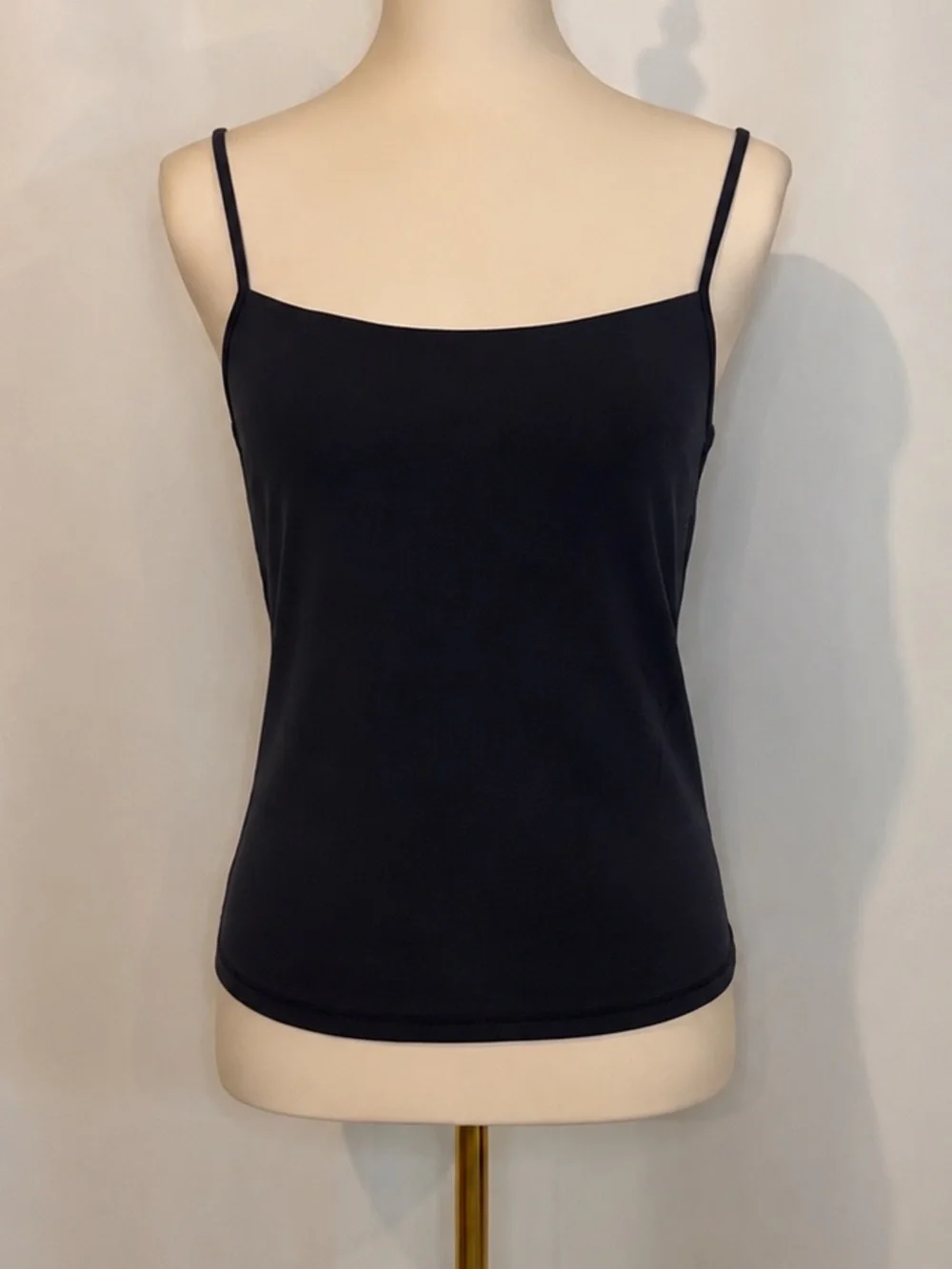 J.Crew Stretch cotton shelf-bra tank top in navy